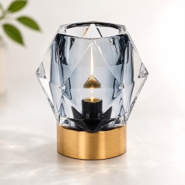 Luxe LED Lamp Diamond Cut Grey