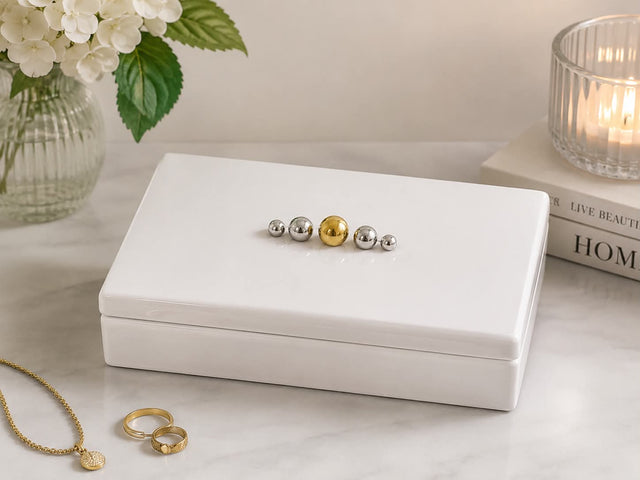 White Ceramic Jewel Box