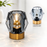 Luxe LED Lamp Diamond Cut Grey