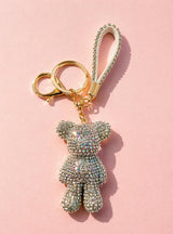 Teddy Bag Charm - Silver