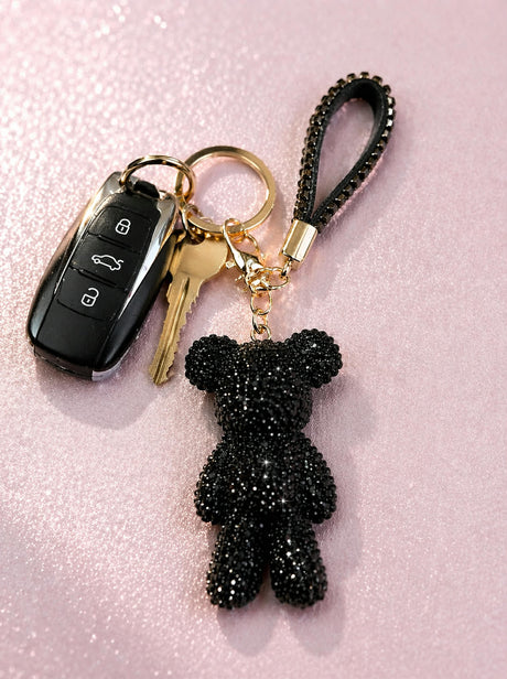 Teddy Bag Charm - Black