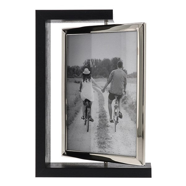 Modern Black Wood Spin Frame 5x7