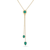 Drops Petal Necklace - Green