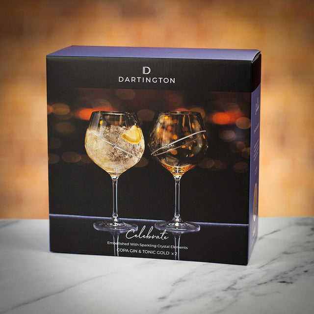 Dartington Gold Copa G & T Set Of 2