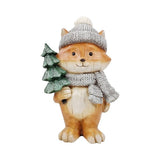 LED Fox with Tree 11x19cm