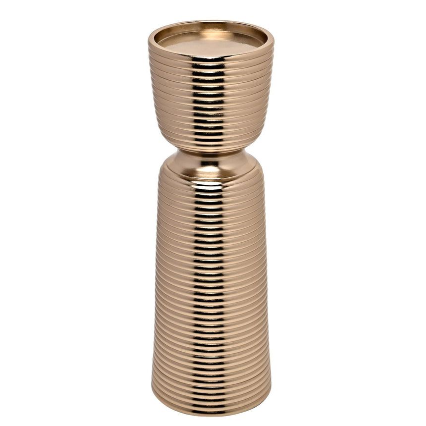 Gold Pillar Candle Holder Medium