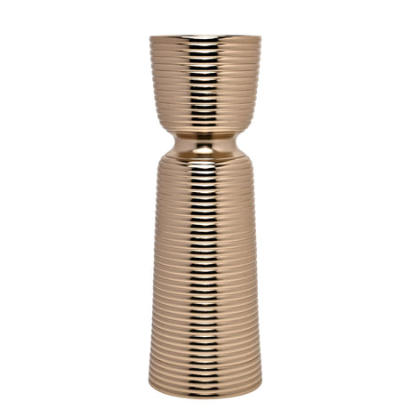 Gold Pillar Candle Holder Large