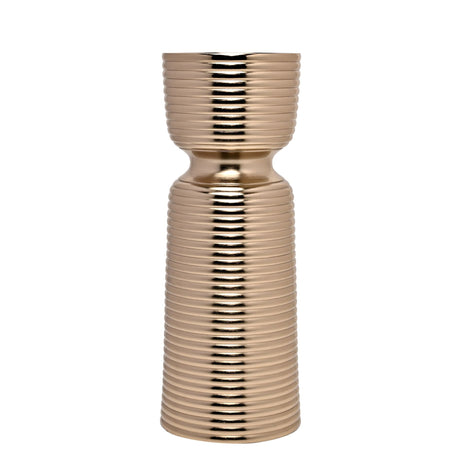 Gold Pillar Candle Holder Medium