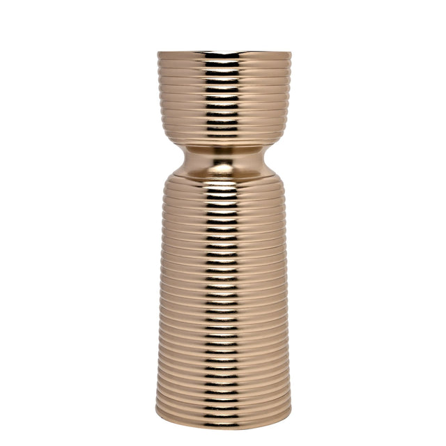 Gold Pillar Candle Holder Medium