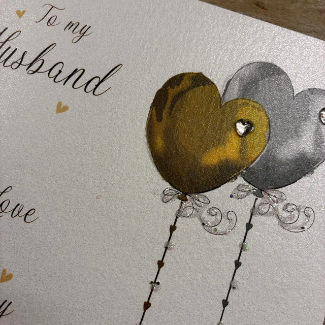 Husband Anniversary Balloon Card