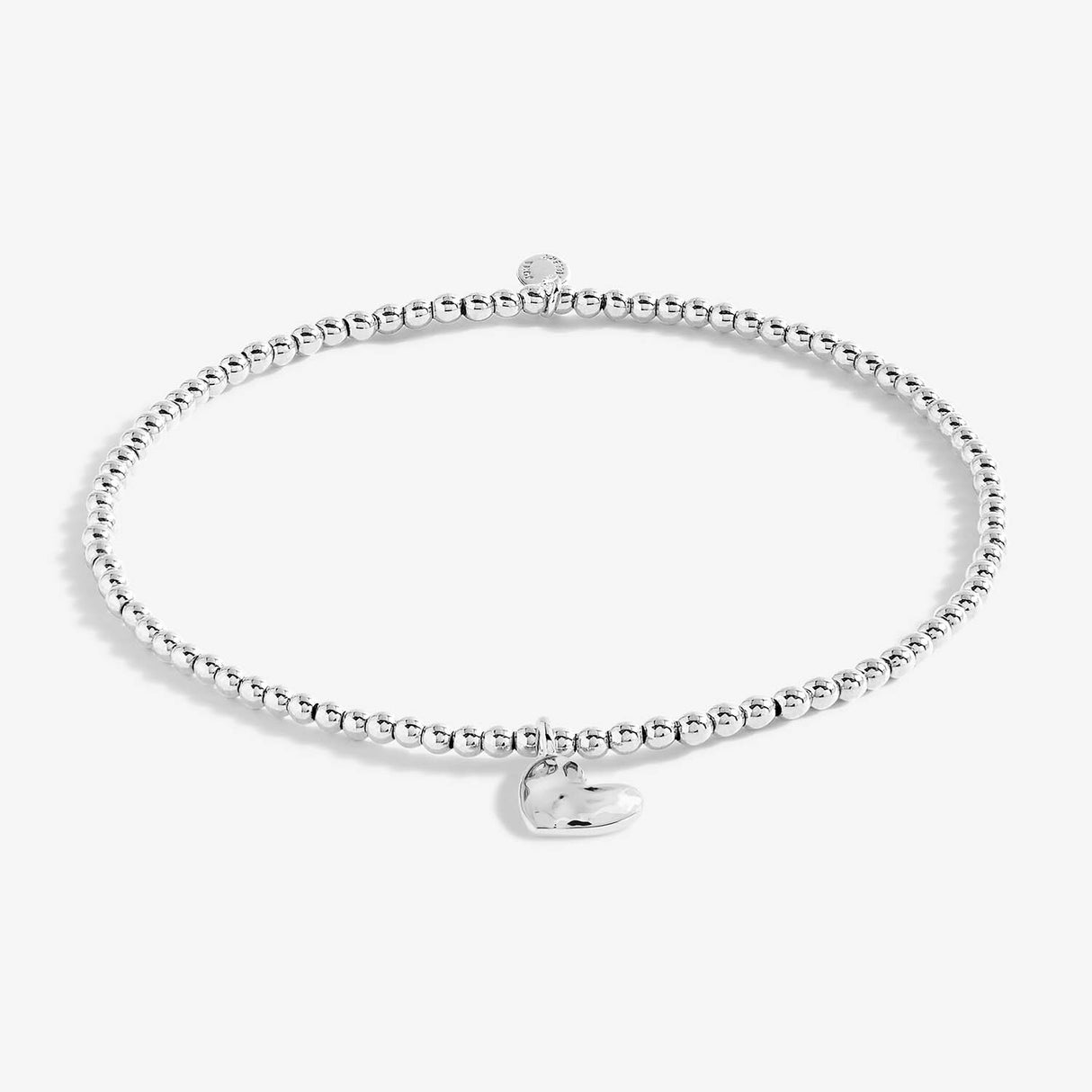 Joma Silver Hammered Heart Anklet