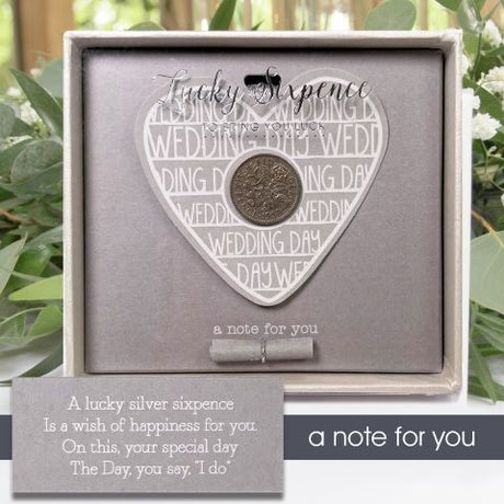 Lucky Sixpence Wedding Heart