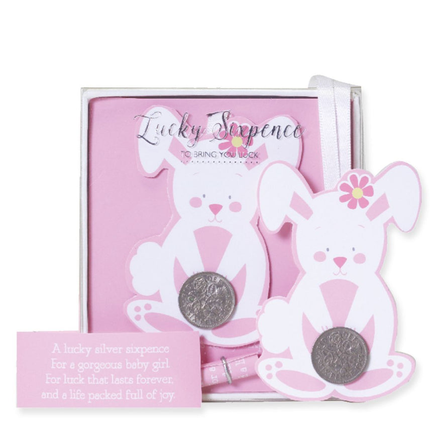 Lucky Sixpence Baby Bunny Pink