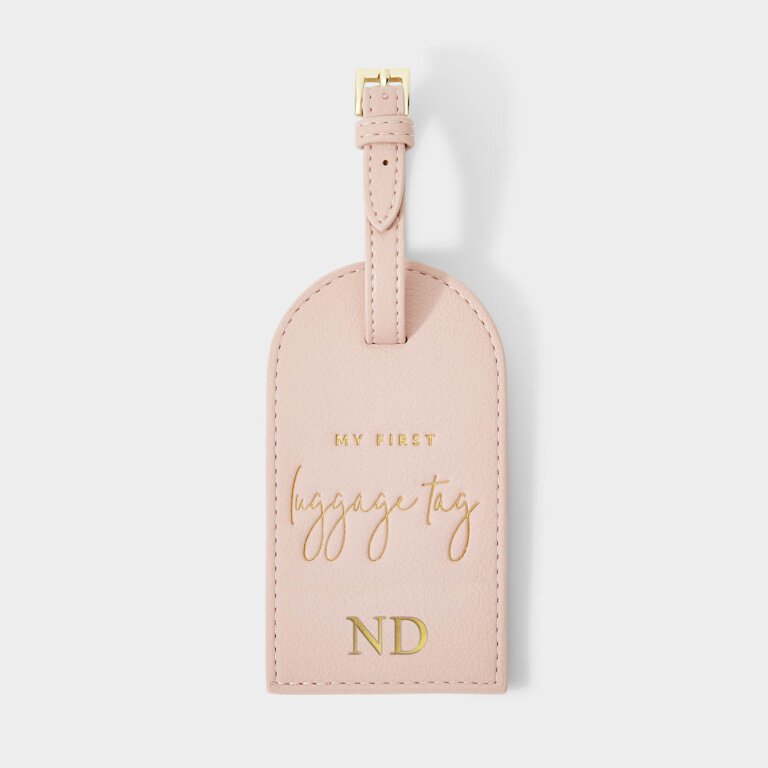 Katie Loxton First Luggage Tag Pink