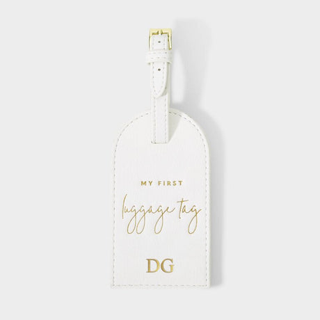 Katie Loxton My First Luggage Tag - White