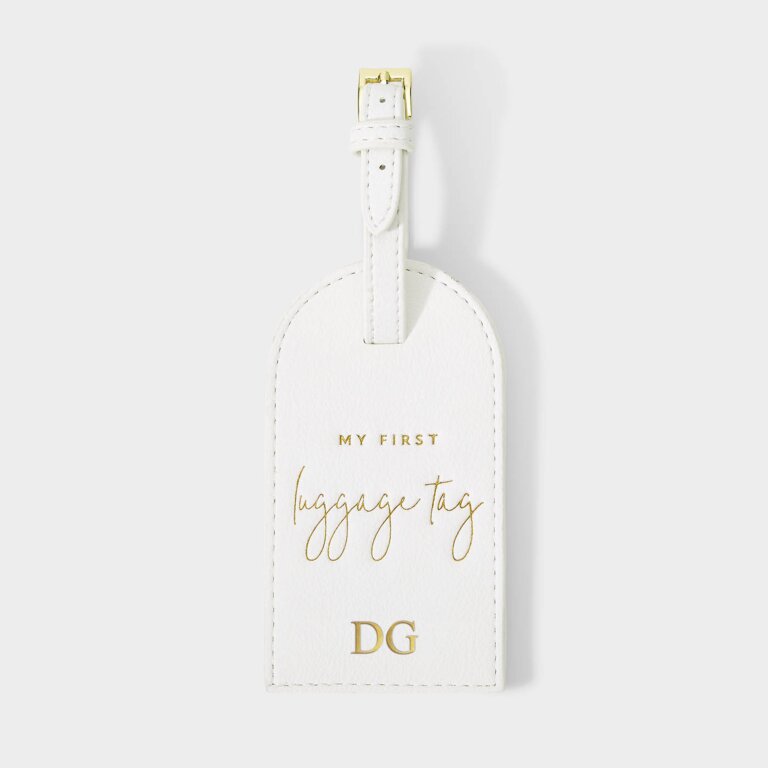 Katie Loxton My First Luggage Tag - White