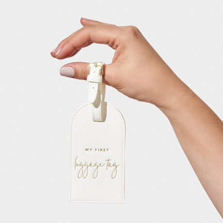 My First Luggage Tag - White