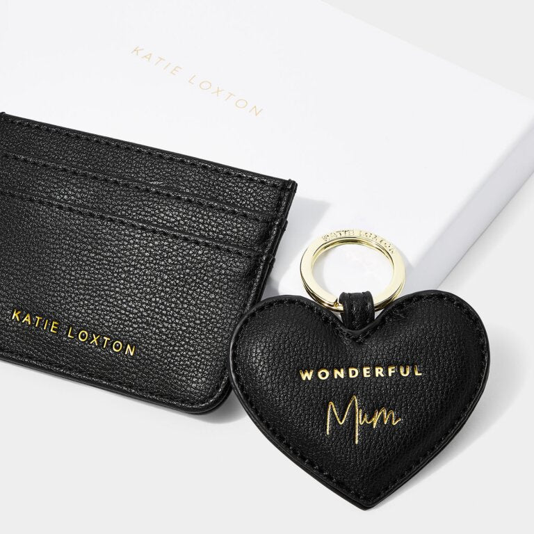 Katie Loxton Keyring And Card Holder Set Mum Blac