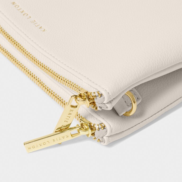 Katie Loxton Off-White Duo Pouch with Canvas Strap