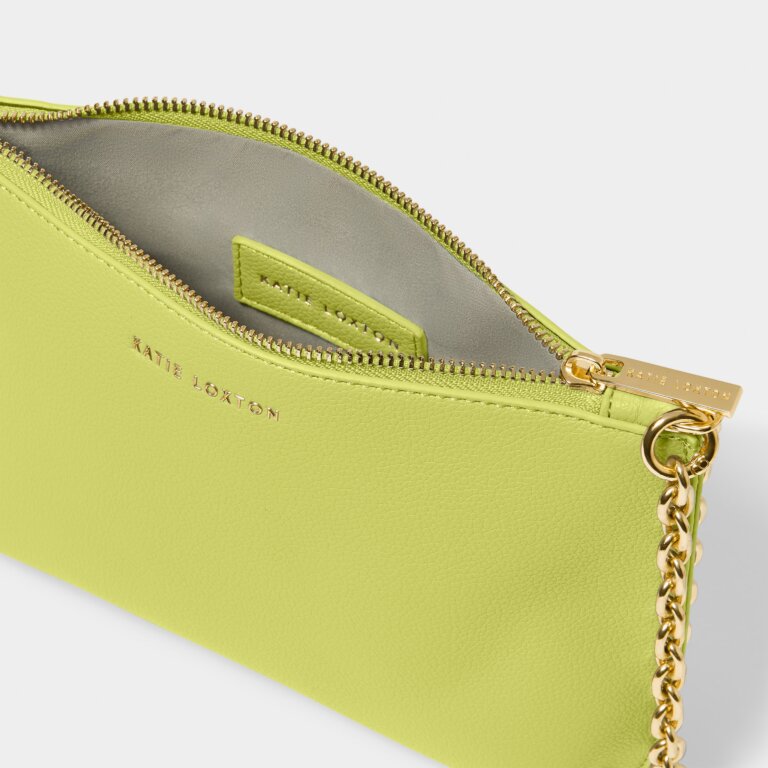 Katie Loxton Astrid Clutch Bag Lime Green