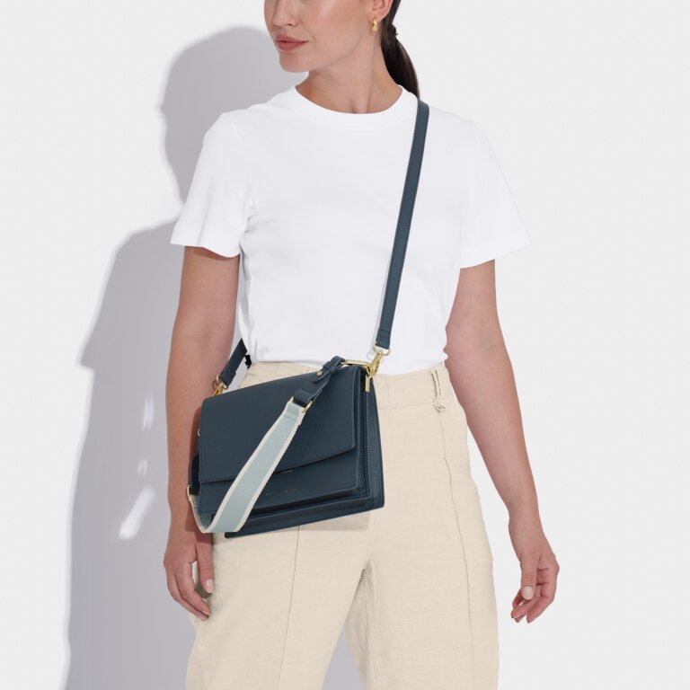 Kl Orla Canvas Strap Cross-Body Bag Nav