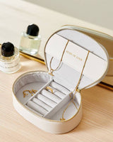 Katie Loxton Oval Jewellery Box - Off White