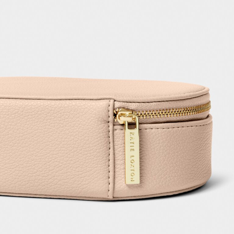 Katie Loxton Oval Jewellery Box - Nude Pink