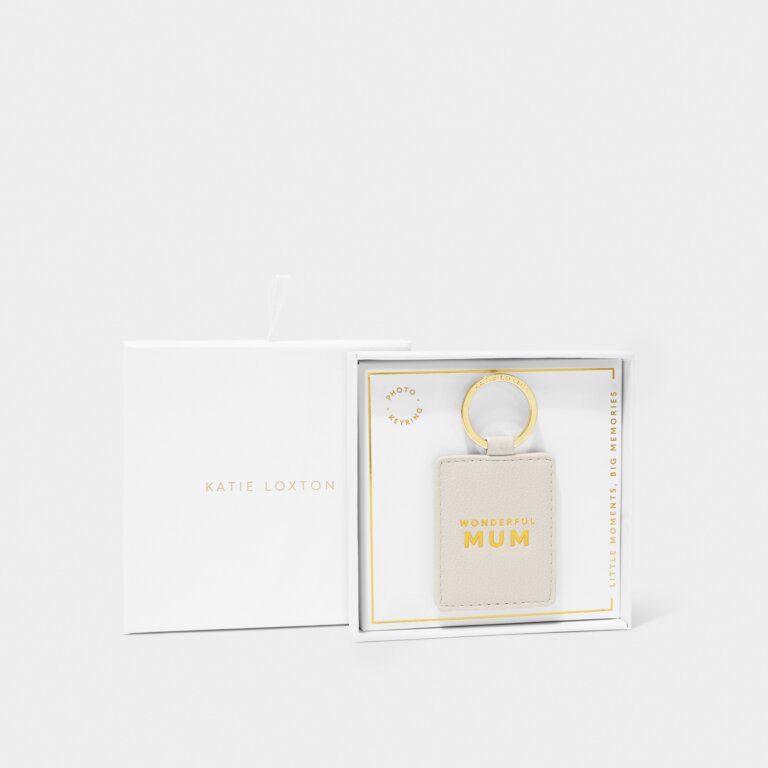 Katie Loxton Mum Boxed Keyring Off-White