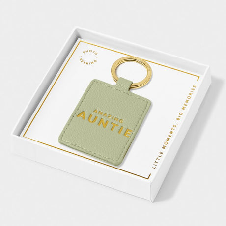 Katie Loxton Auntie Boxed Keyring - Soft Sage