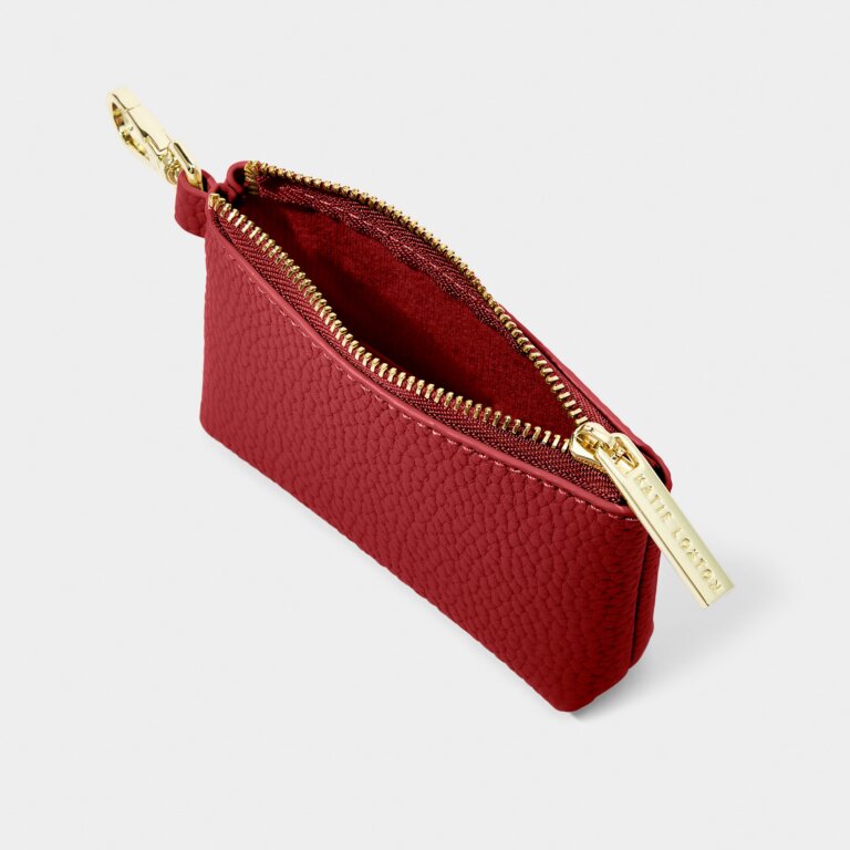 Katie Loxton Clip on Purse Garnet Red