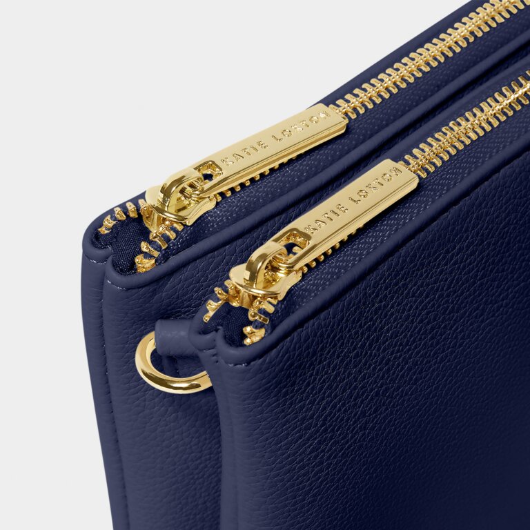 Katie Loxton Midnight Blue Duo Pouch with Canvas Strap