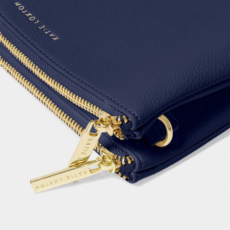 Katie Loxton Midnight Blue Duo Pouch with Canvas Strap