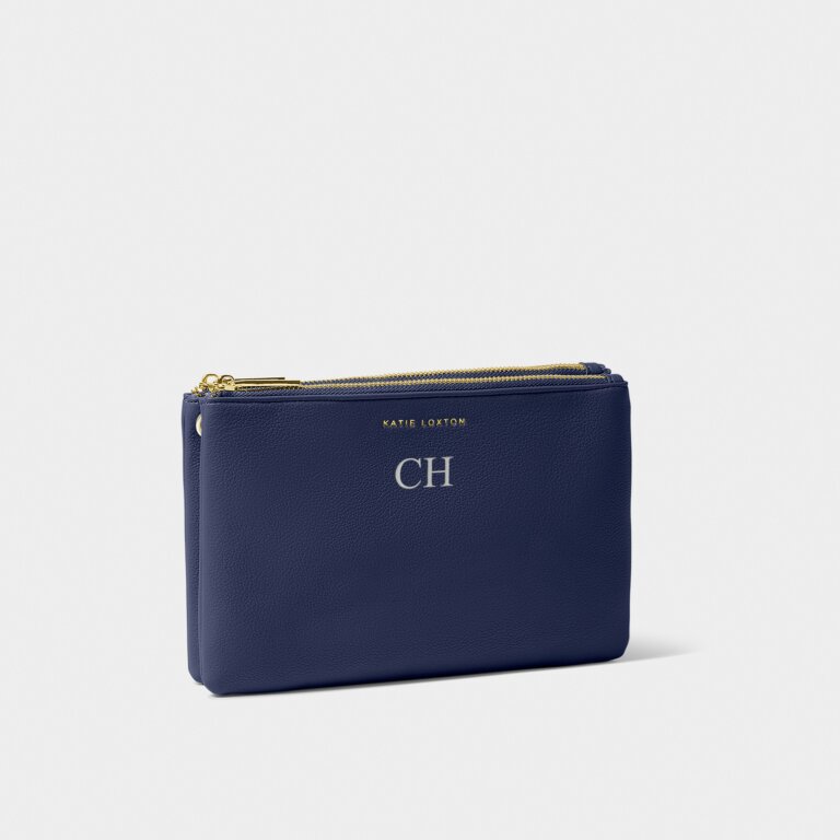 Katie Loxton Midnight Blue Duo Pouch with Canvas Strap