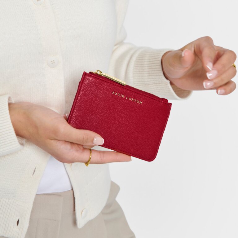 Katie Loxton Hana Coin & Cardholder Garbet Red