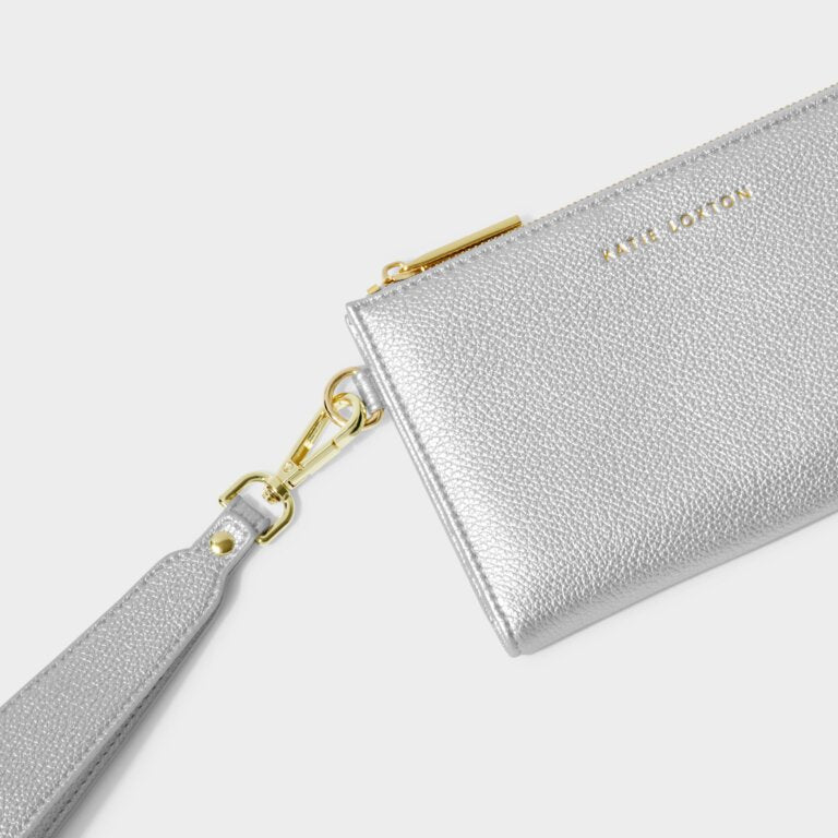 Katie Loxton Zana Wristlet Purse Silver