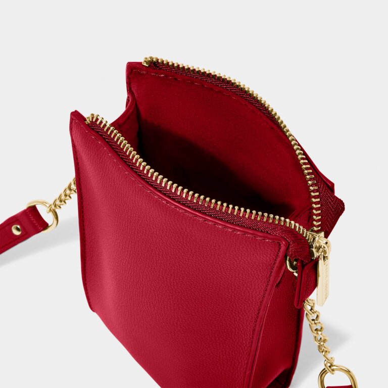 Katie Loxton Zana Slim Crossbody Bag Garnet Red