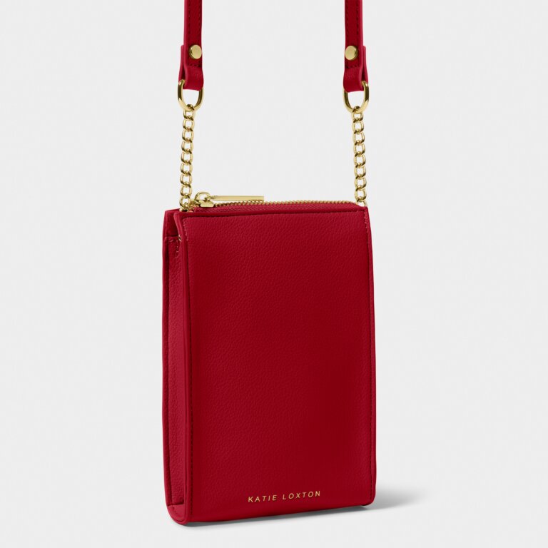 Katie Loxton Zana Slim Crossbody Bag Garnet Red