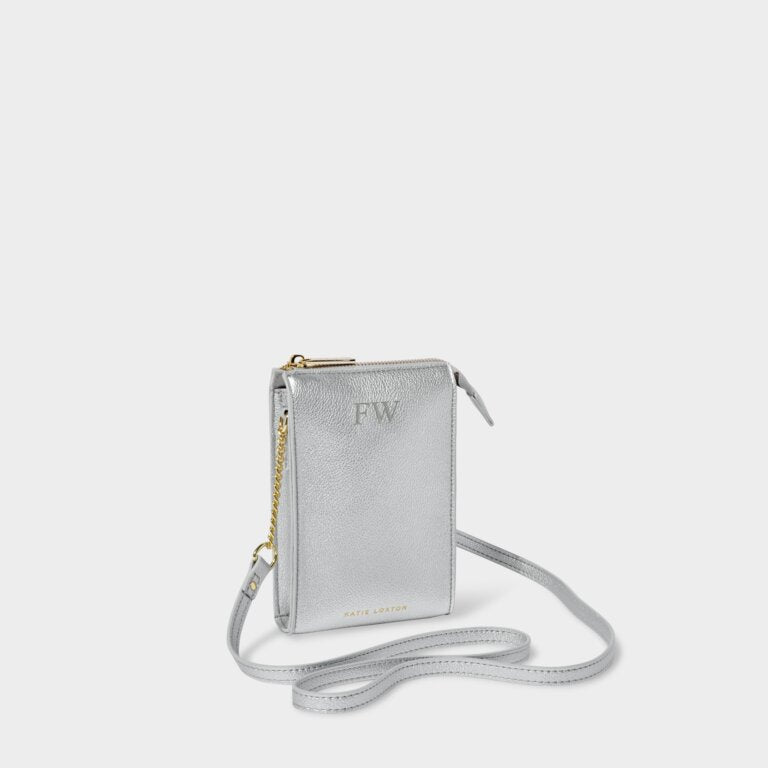 Katie Loxton Zana Slim Crossbody Bag Silver