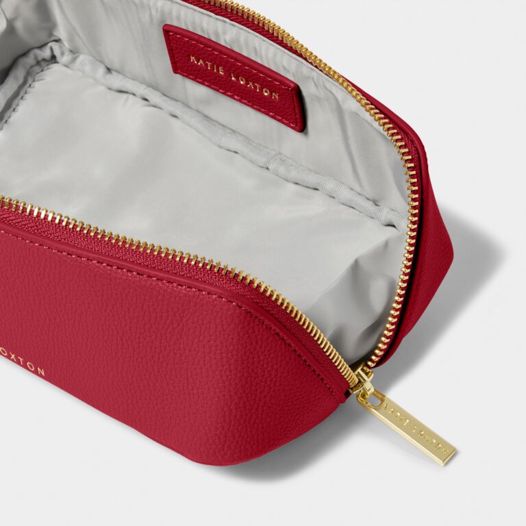 Katie Loxton Small Make Up / Wash Bag Garnet Red