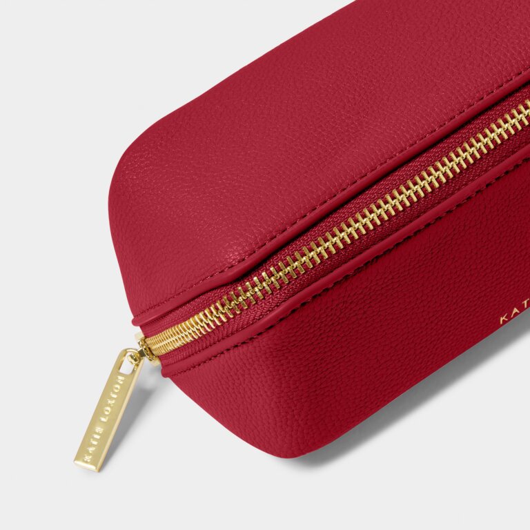 Katie Loxton Small Make Up / Wash Bag Garnet Red