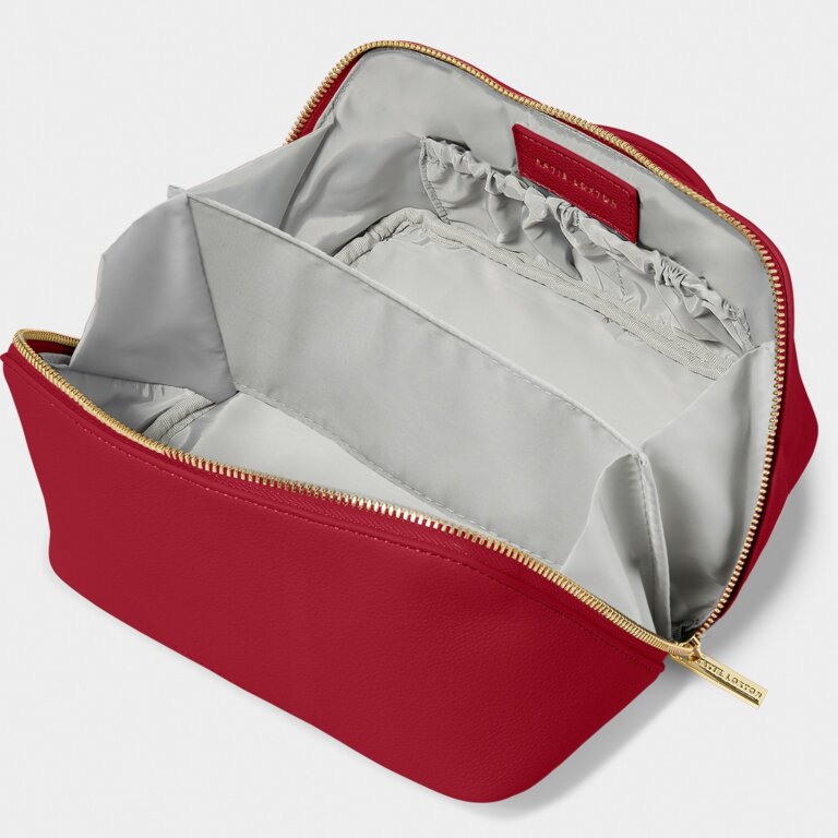 Katie Loxton Medium Make Up / Wash Bag Garnet Red