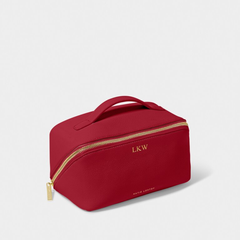 Katie Loxton Medium Make Up / Wash Bag Garnet Red