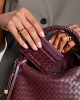 Katie Loxton Nova Woven Cardholder - Cherry