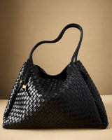 Katie Loxton Nova Hand Woven Large Shoulder Bag - Black