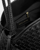 Katie Loxton Nova Hand Woven Large Shoulder Bag - Black