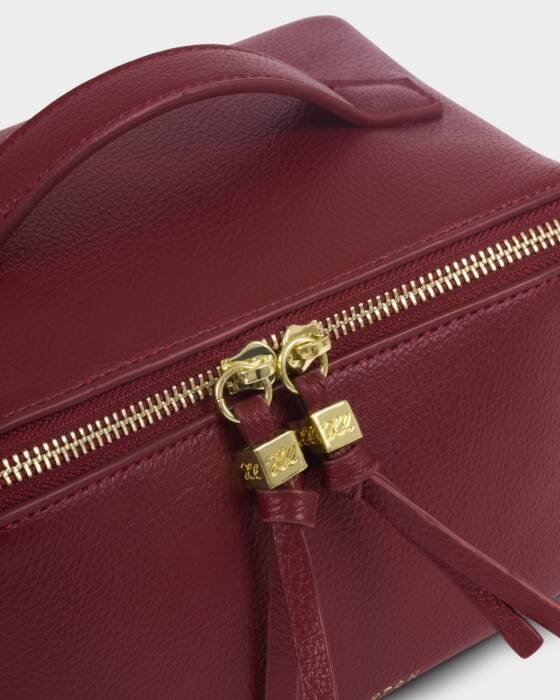 Katie Loxton Medium Fold Out Make Up / Wash Bag - Cherry