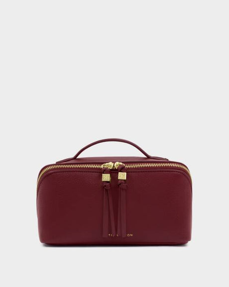 Katie Loxton Medium Fold Out Make Up / Wash Bag - Cherry