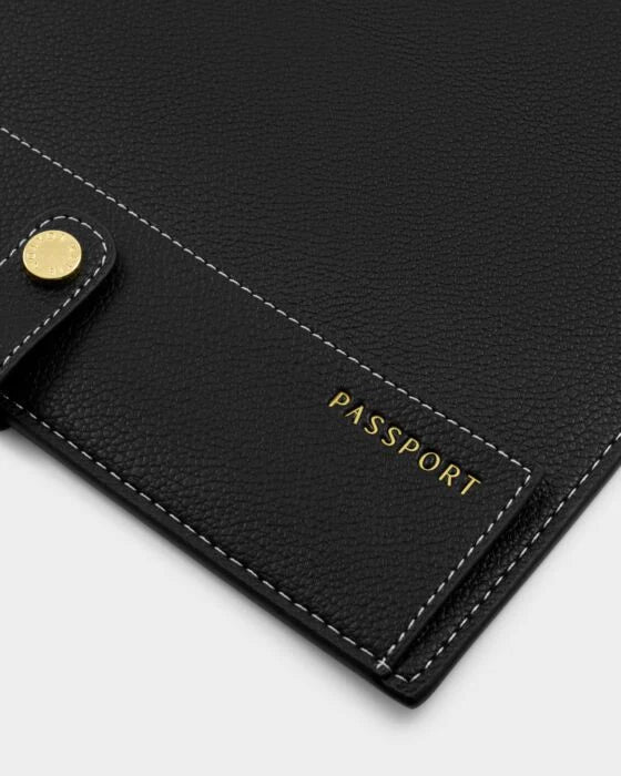 Katie Loxton Sentiment Travel Wallet - Jet. Set. Go - Black