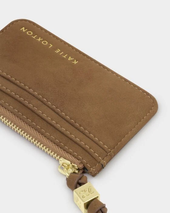 Katie Loxton Coin & Cardholder - Caramel Suedette