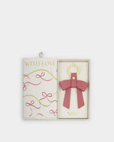 Katie Loxton Boxed Bow Keyring - You Make My Life Bow-tiful - Raspberry Pink
